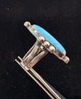 Thick VTN Old Pawn Native American Sterling Kingman Turquoise Matrix Ring sz9 — photo 5