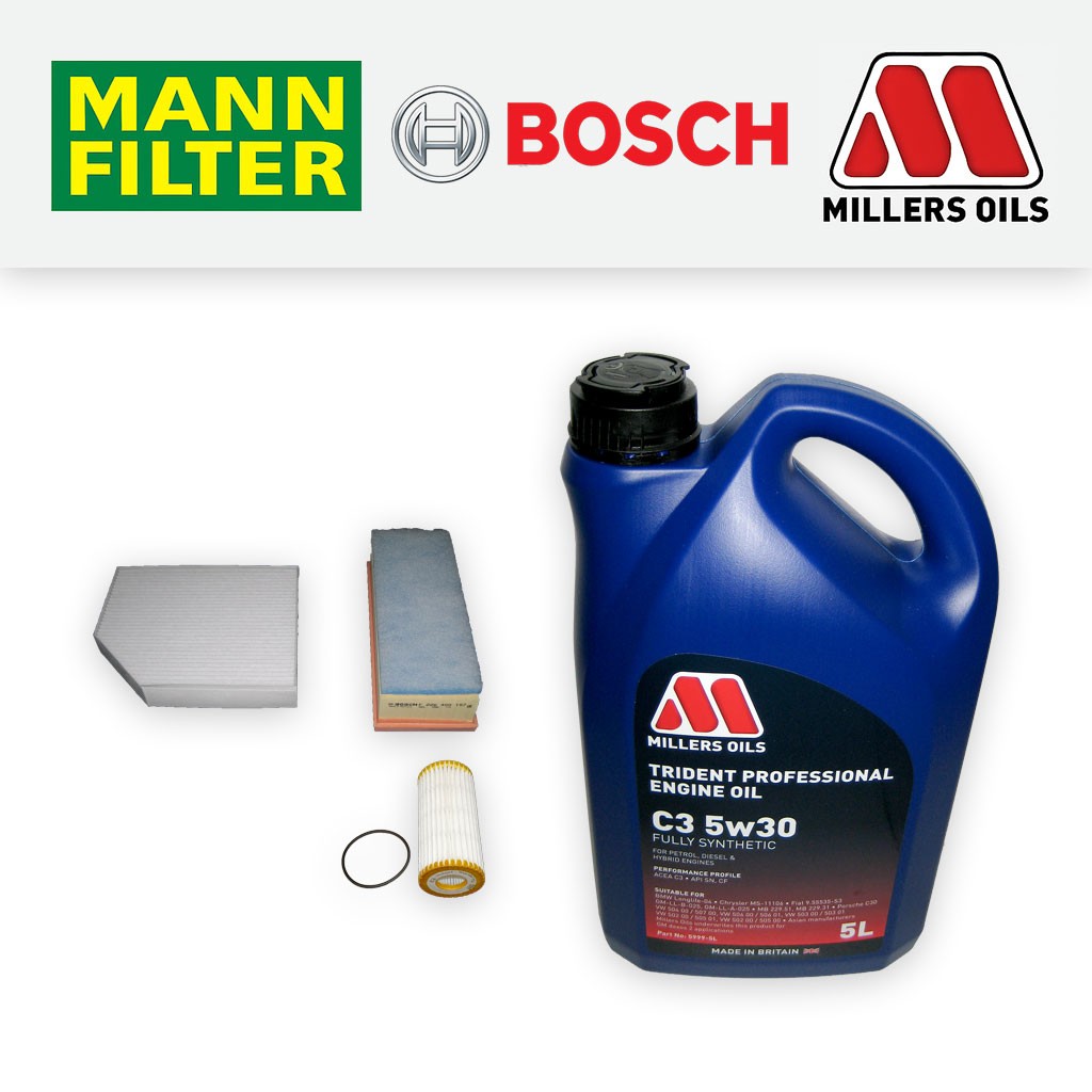 SERVICE KIT AUDI A4 (8K/B8) 1.8 TFSI CJEB OIL AIR CABIN FILTERS +OIL (2011-2015)