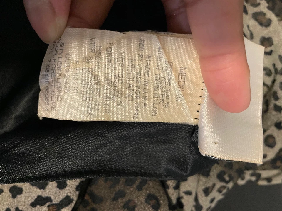 Vestido Vintage Colección Kathie Lee Mujer Mediano Estampado Leopardo Mob Wife Años 90 Foto 4 de 4