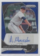 2020 Panini Prizm Rookie Blue Prizm 11/99 Adrian Morejon #RA-AM Auto RC 02od