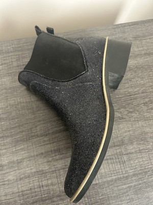 Kate Spade Women's Sedgewick Short Rain Boots Glitter Black Size