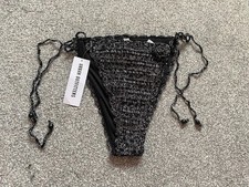 Urban Outfitters black glitter crochet bikini bottoms size large