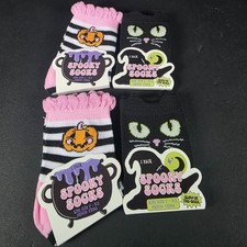 Spooky Socks Kids Halloween Size 7-8.5 - 4 Pair