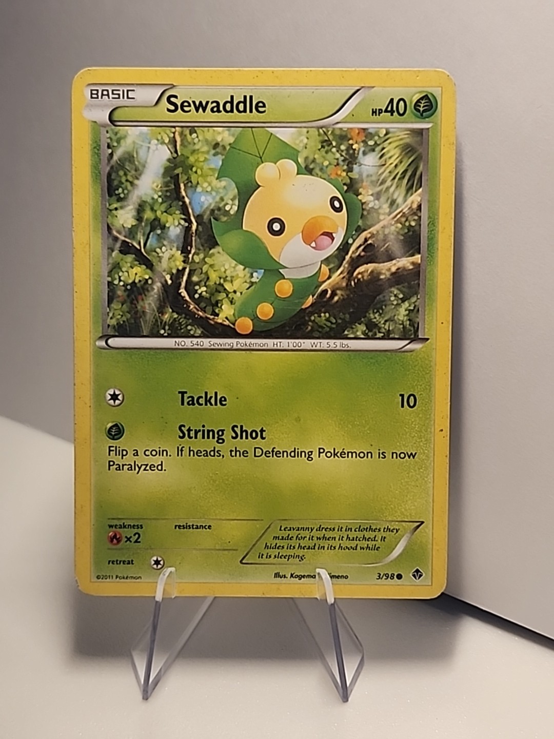 Sewaddle 3/98 Emerging Powers Regular Pokémon TCG MP 
