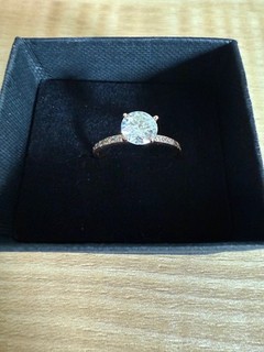 Size 8 14k Rose Gold Engagement Ring 1.66CT Center 2.16 Total Carat Read Des