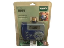 Orbit Dual Valve Digital Watering Hose Timer Water Faucet Bib Programmable NEW