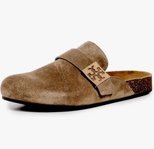 Tory Burch Suede Mellow Mule   River Rock