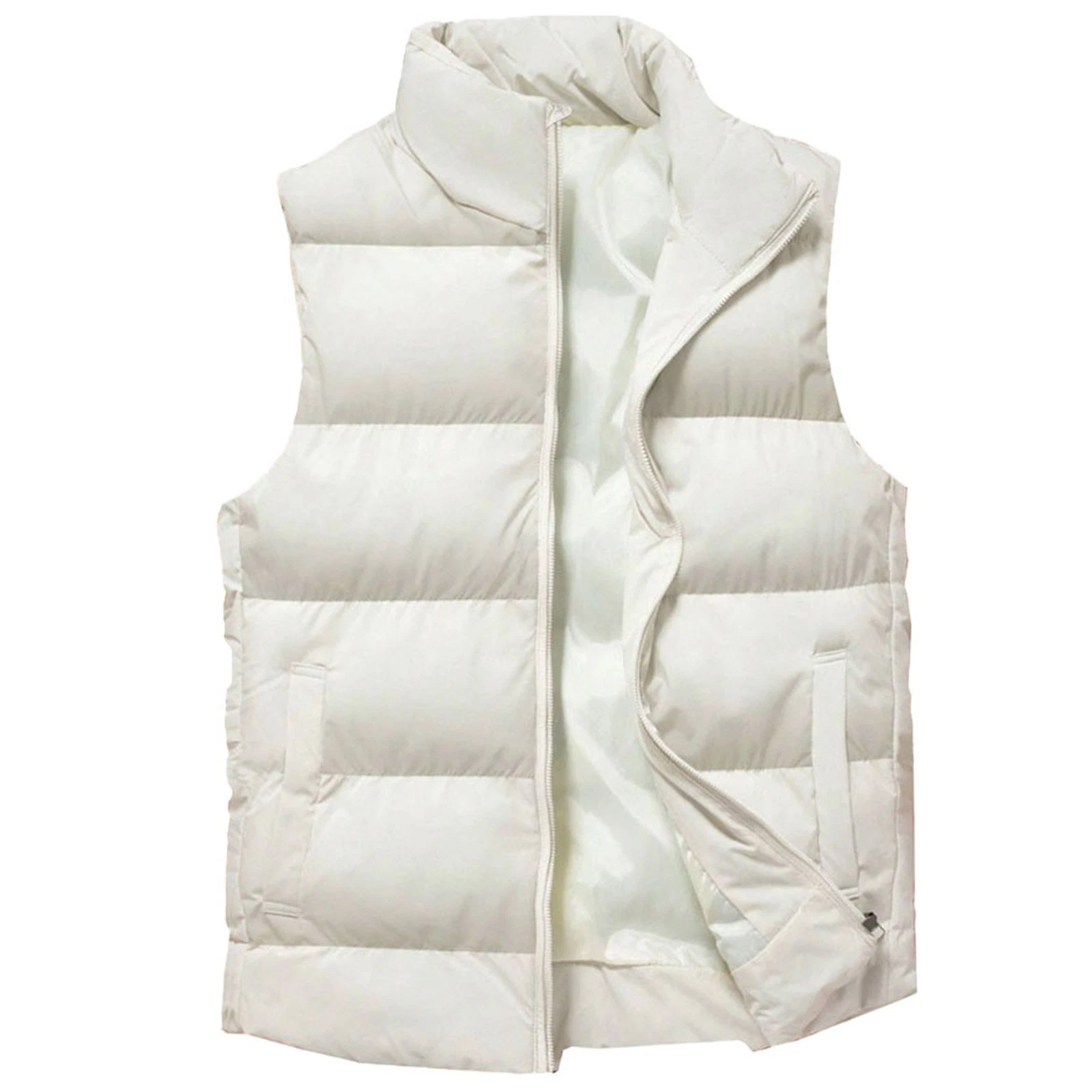 Men’s Waterproof Puffer Bomber Jacket – Casual Autumn Lightweight Polyester Coat - product detail image 5