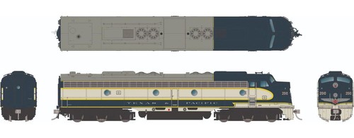 Rapido ~ Escala HO ~ EMD E8A ~ Texas & Pacific T&P #2010 ~ Versión DC ~ 28101 | Zustand: New