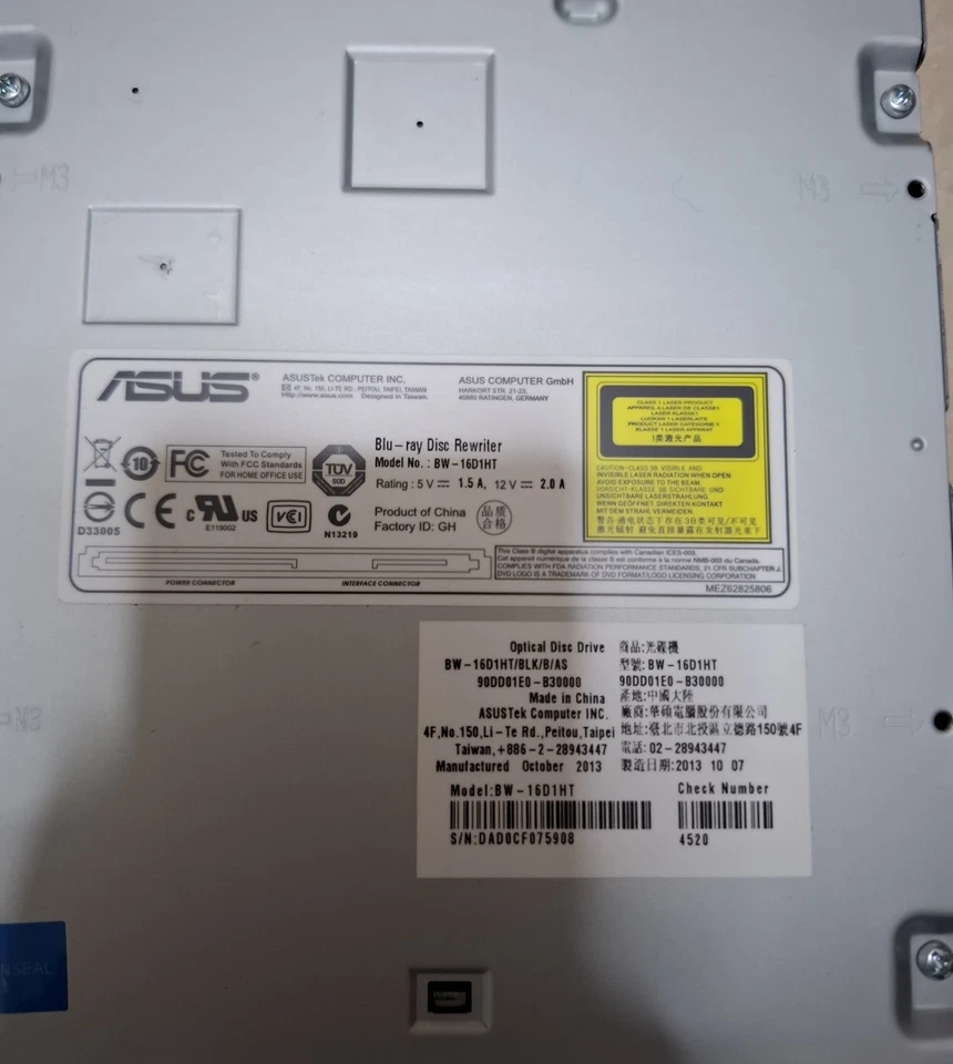 Masterizzatore DVD Blue-Ray Asus BW-16D1HT Sata Letore Disco Ottico Interno Nero - Immagine 4 di 4