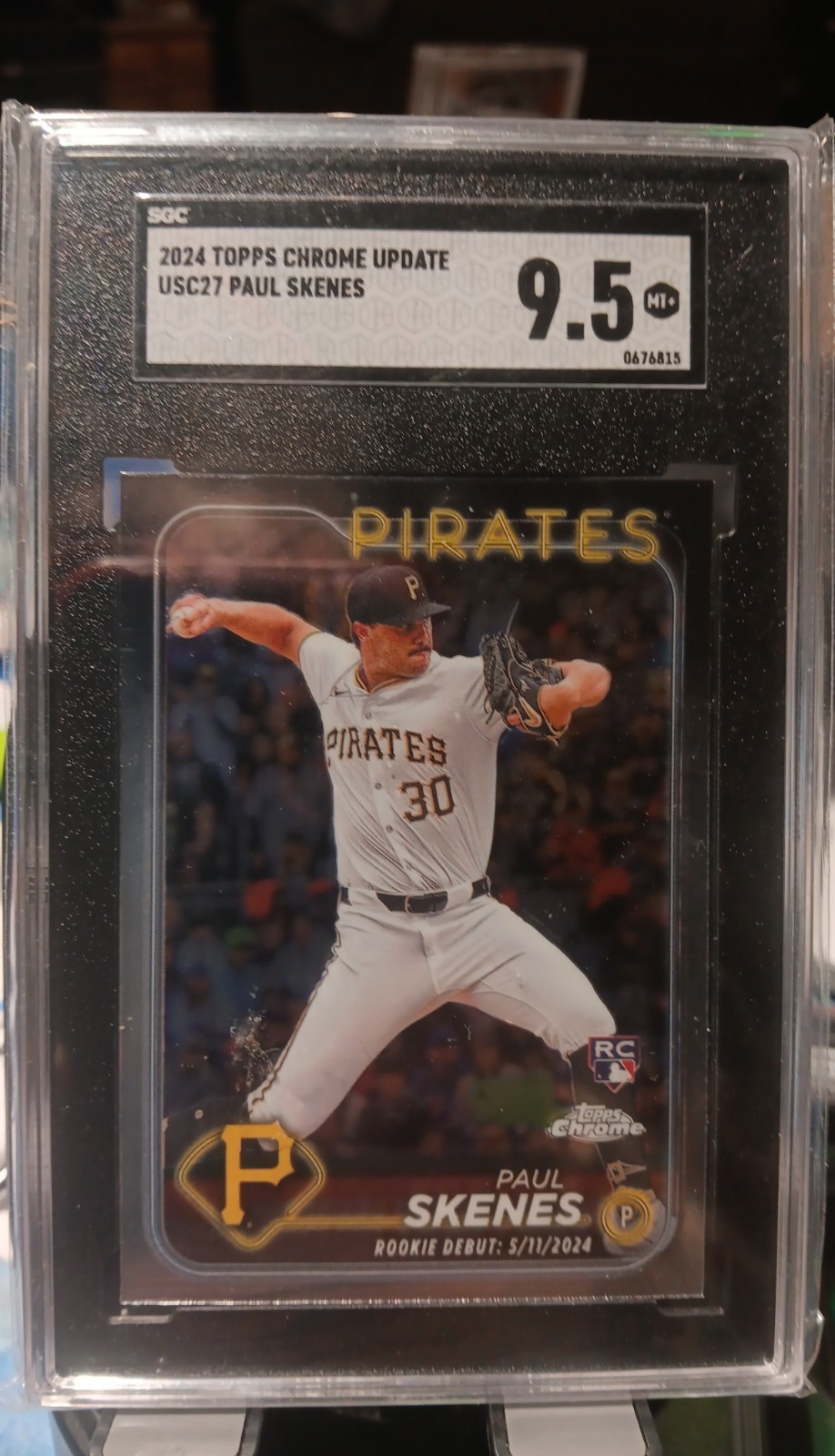 2024 Topps Chrome Update Paul Skenes USC27 SGC 9.5