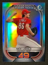 2021 Bowman Nick Lodolo Chrome Bowman Scouts Top 100 Cincinnati Reds #BTP-49