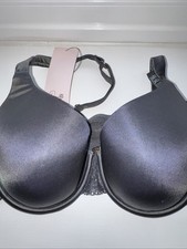 M&S Rosie Underwire Bra 38B Grey Padded T Shirt With Lace Back