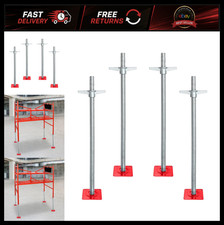 4 Pack 24" Adjustable Leveling Jacks, Galvanized Screw Jacks with Base Plate