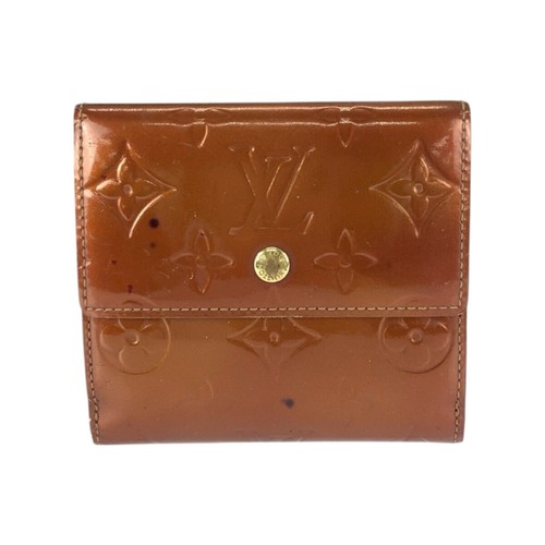 Louis Vuitton Vernis Compact Wallet Women Brown One Size
