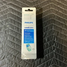 GENUINE Philips Sonicare C2 Optimal Plaque Defence 4 Toothbrush Heads Made USA