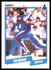 Tim Raines 1990 Fleer #359 Montreal Expos MLB READ FREE SHIPPING AutographDen
