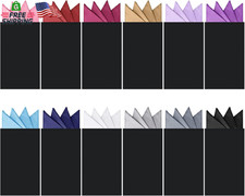 Eurzom 12 Pcs Pocket Squares for Men Prefolded Suit Pocket Squares on Card Mascu