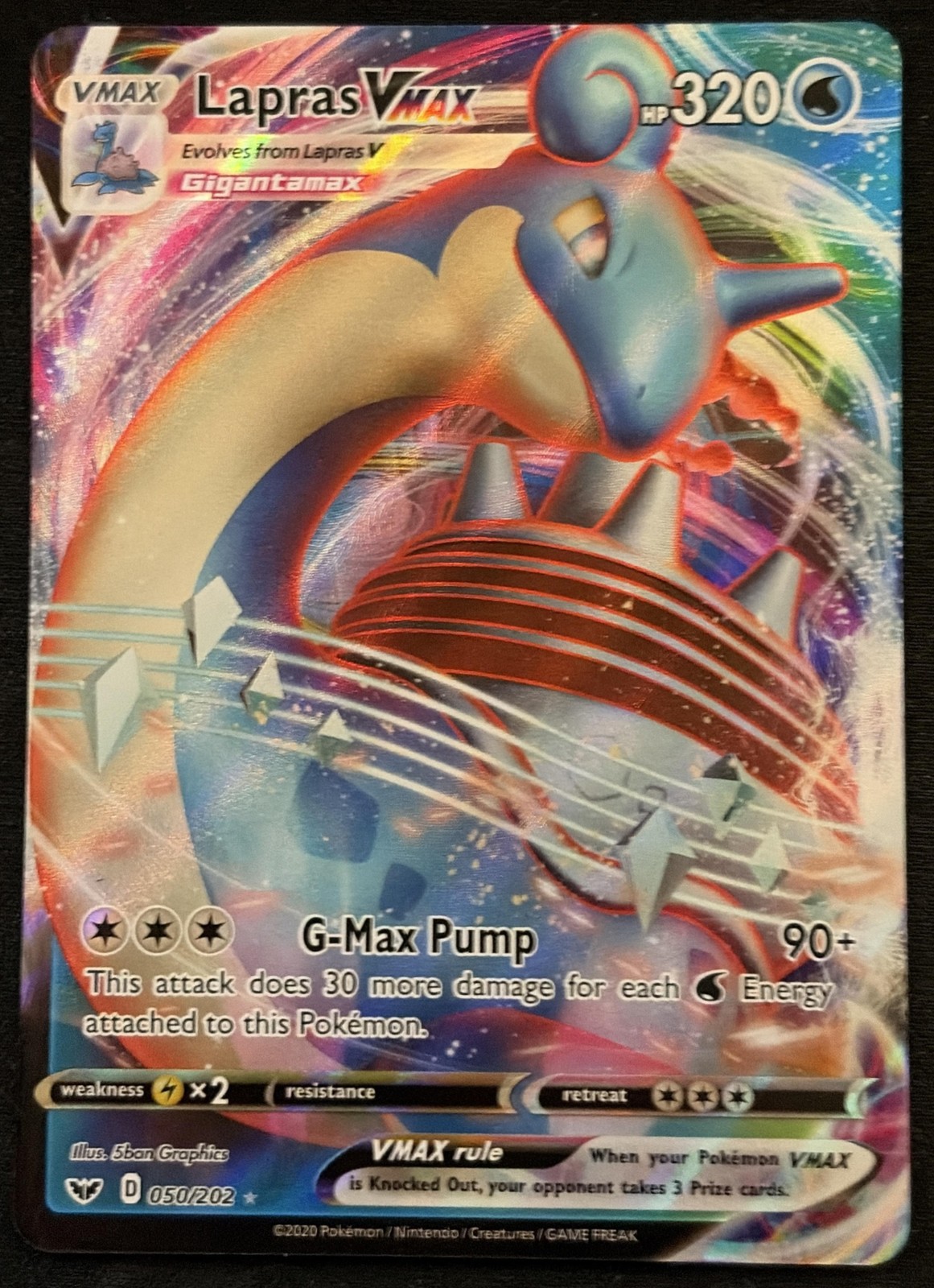 Lapras #050/202 Holo 2020 Pokemon Sword & Shield
