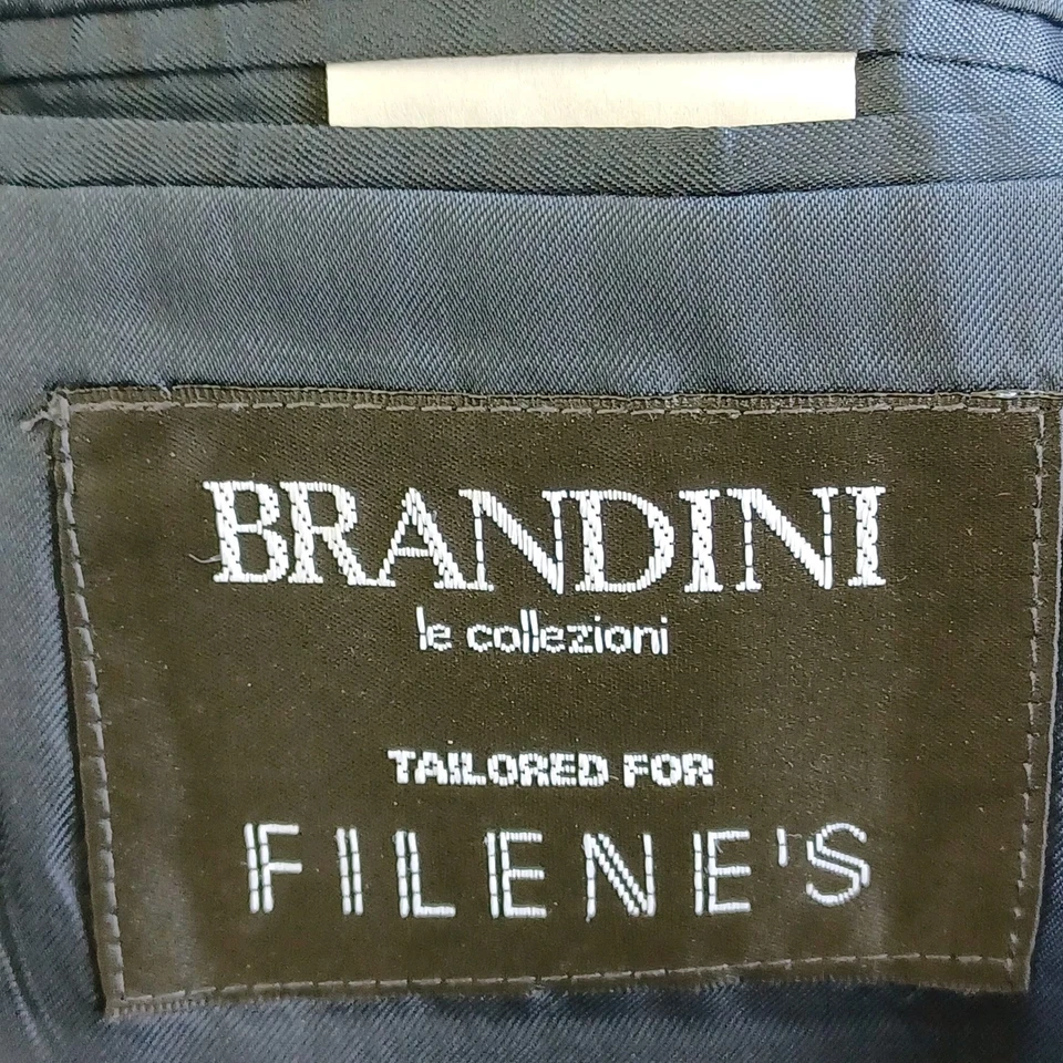 Blazer a cuadros Brandini Le Collezioni para hombre mezcla de lana y seda 46R Foto 4 de 4