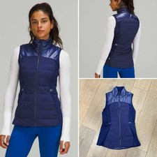 Lululemon Down For It All Vest Shine Night Sea Size 6