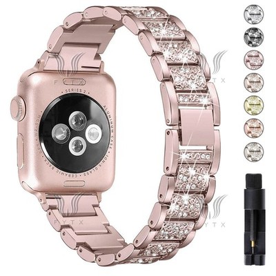 Luxus Strass Metall Uhren Armband für Apple Watch Series 11 10 9 8 7 SE 6 5 4 3
