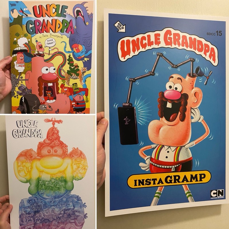 Cartoon Network - Pete Browngardt’s UNCLE GRANDPA - 3 Posters Set (SUPER RARE)