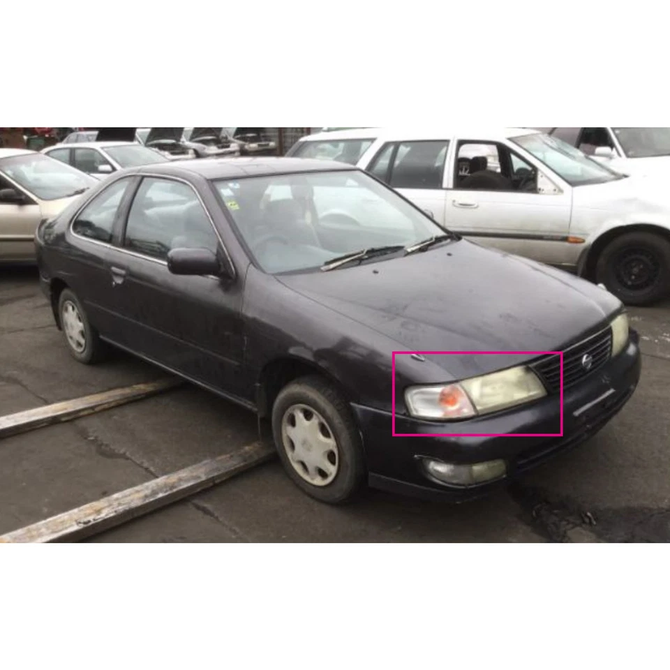 CS-FOR NISSAN Lucino B14 95-98 Cupé 2D Ojo de Ángel Proyector Faro Cromo LHD Foto 3 de 3