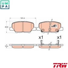 BRAKE PAD SET DISC BRAKE GDB3583 FOR MITSUBISHI OUTLANDER/SPORT/III/SUV ASX 1.6L