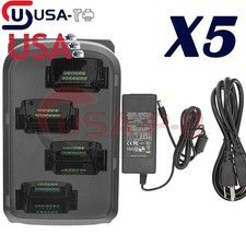 US 5PCS 4-Slot Battery Charger Cradle Charging Base for Zebra MC9300 MC930B 930P