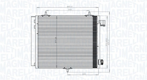 Kondensator Klimaanlage Magneti Marelli 350203818000 FüR Opel Crossland P17 P2QO-image