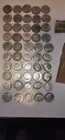 SILVER - ROOSEVELT DIMES - Full Roll of 50 Roosevelt 90% Silver Dimes **3