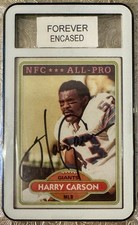 Topps 1980 NFC All-Pro Harry Carson Autographed New York Giants Card #135
