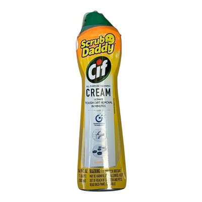 Scrub Daddy Cif All-Purpose Cream Cleaner Lemon Scent 16.9 fl oz 500ml Tough Dir