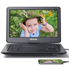16"/15.4" Portable DVD Player 1080P Swivel Screen USB/SD HDMI （Blu-ray Optional）