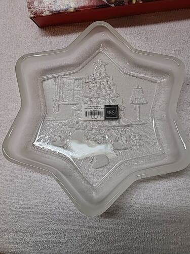 Mikasa Christmas Star Tree Candy Dish 9 1/4” SA 950/210 NIB Clear Glass  - Picture 1 of 8