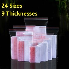 Clear PE Ziplock Bags Plastic Grip Self Seal Resealable Food Grade Storage Bags