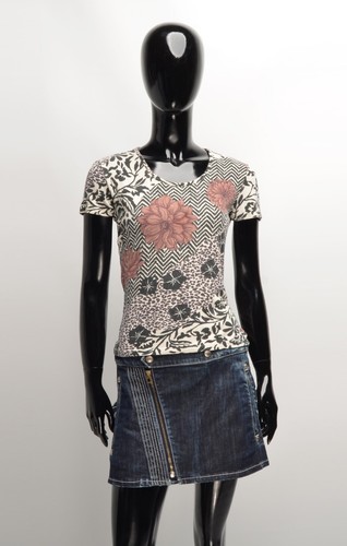 Vintage Y2K KENZO Jeans Printed Short Sleeve T-shirt Top Size S-M