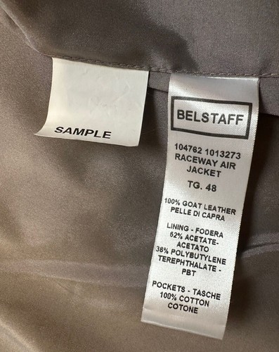 BELSTAFF PERFORATED CHARCOL GREY LEATHER JACKET BNWT RARE Sz: M UK/US38/IT48 - Picture 19 of 20