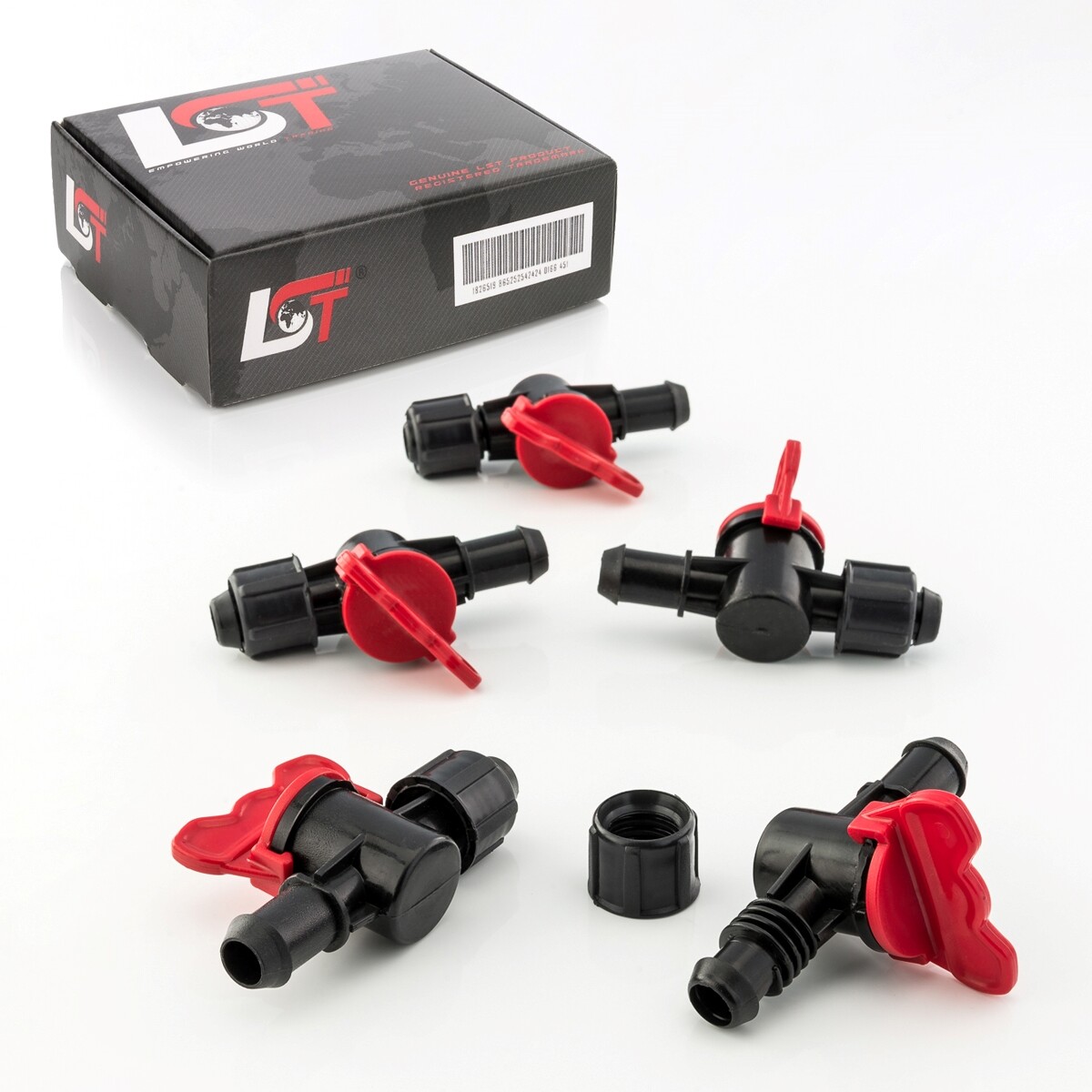5x Irrigation Ball Valve Shut-off Valve PE Pipe Hose for Drip System 16x16mm