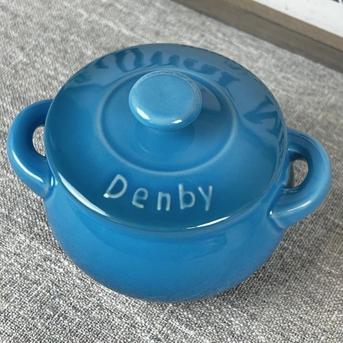 One Denby bedeckter Suppentopf/Einzelne Auflauf aqua türkisblau - Bild 2 von 9