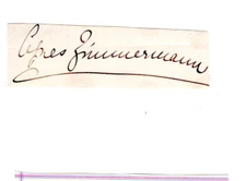 Agnes Zimmermann (1825-1945) Signed Clip / Autographed Pianist Composer