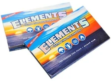 2x ELEMENTS Single Wide Rolling Papers Ultra Thin Rice 100 Leaves/Pk USA Shipped