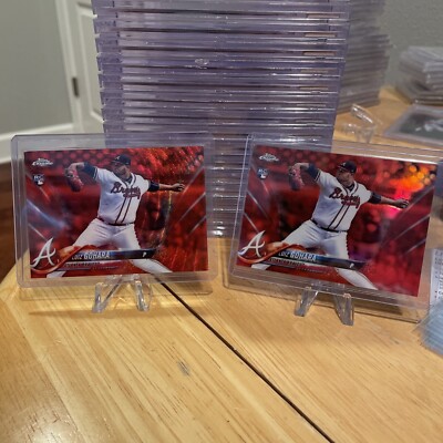 (2) Luiz Gohara Topps Chrome Red Refractor One Wave