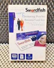 100 Laminating Pouches Business Card 60X90Mm 2X75Micron Swordfish