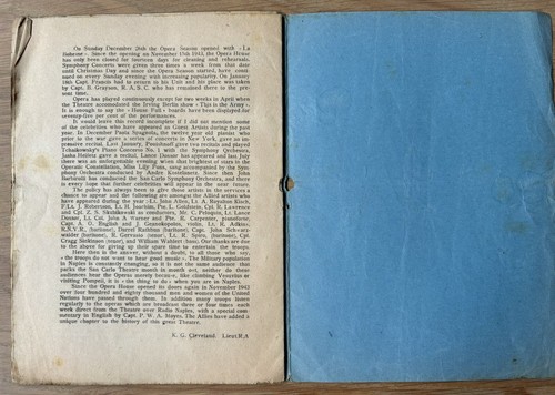 Rina Gigli MADAME BUTTERFLY 1944 Naples British Military Authorities PROGRAMME - Picture 4 of 5