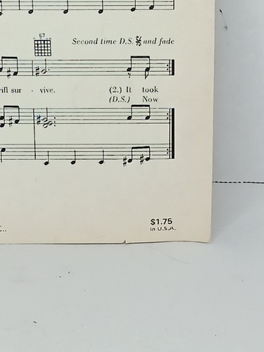 Gloria Gaynor I Will Survive Sheet Music 1978 Original Vtg USA PV1253 *READ* - Picture 11 of 12