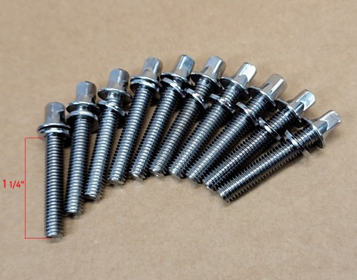Drum Tension Rods / Tension Bolt Screws 1.25" M6 Thread, 10pcs - Picture 2 of 2