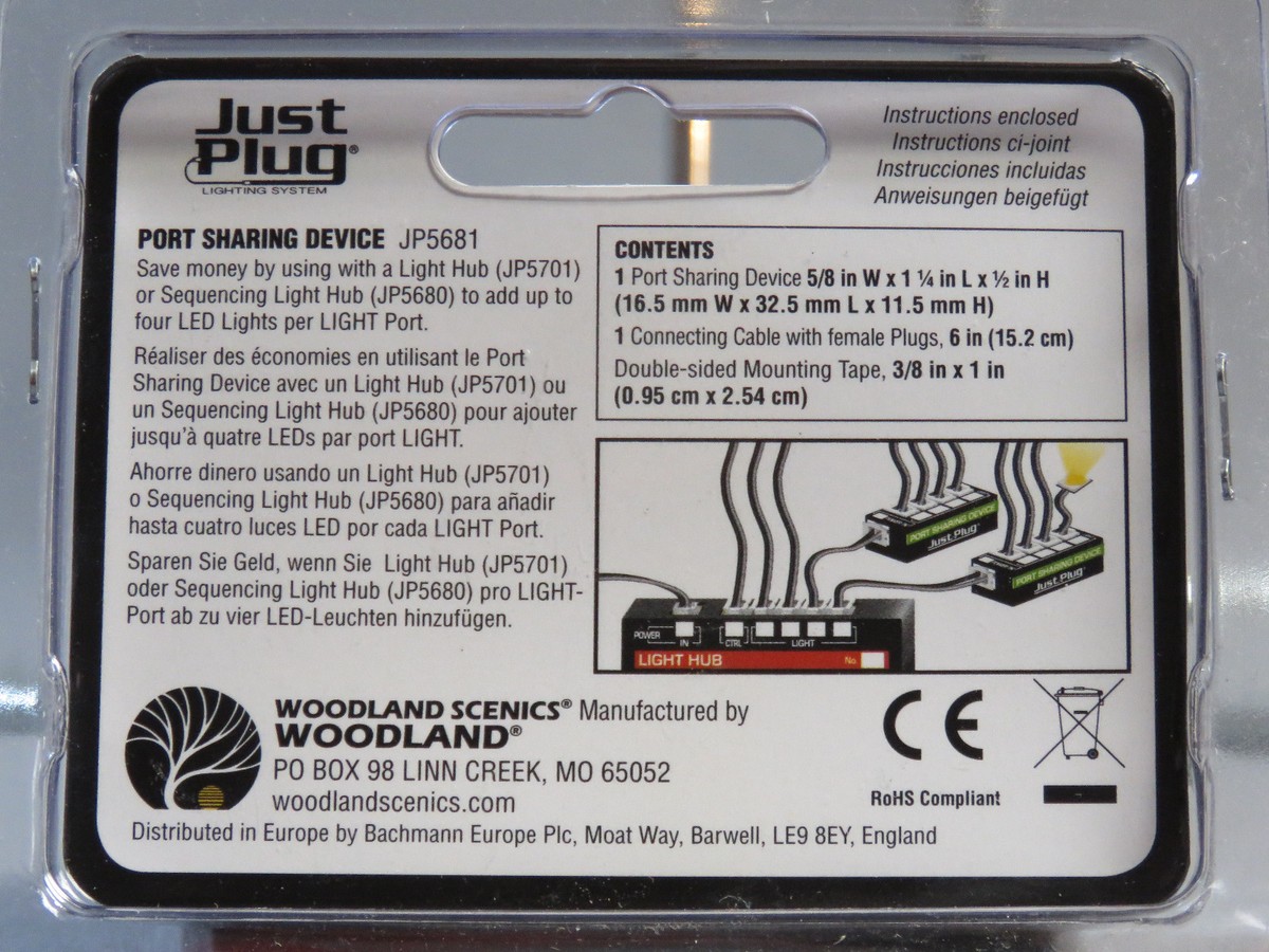 Woodland Scenics O Model Railroad Lamps &amp; Lights Just Plug&reg; Lighting System - JP5685 - Linker Plugs Woodland Scenics Diecast Cars