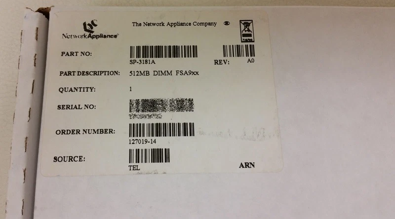 NEW NetApp X3181A 512MB DIMM for FAS9XX Network Appliance Filers - Image 2 of 2